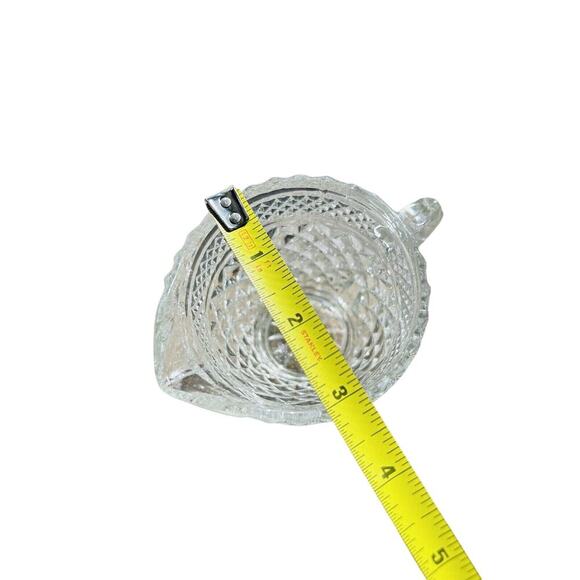 Anchor Hocking Wexford Crystal Clear Cut Glass Cream & Sugar Set Vintage - Picture 11 of 16